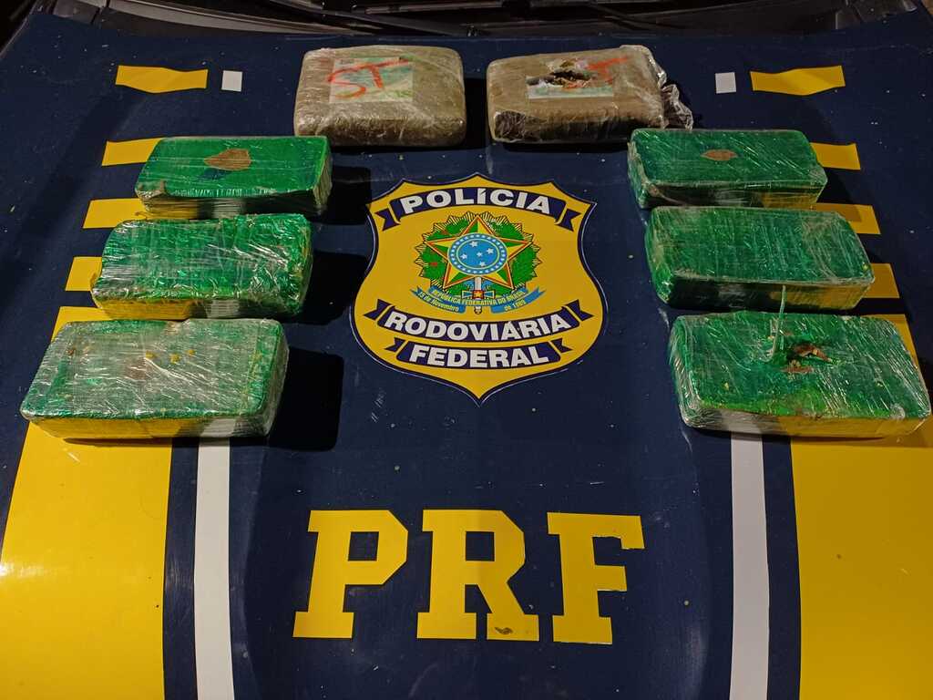 PRF prende motorista com mais de 8 kg de drogas na BR-381, em João Monlevade