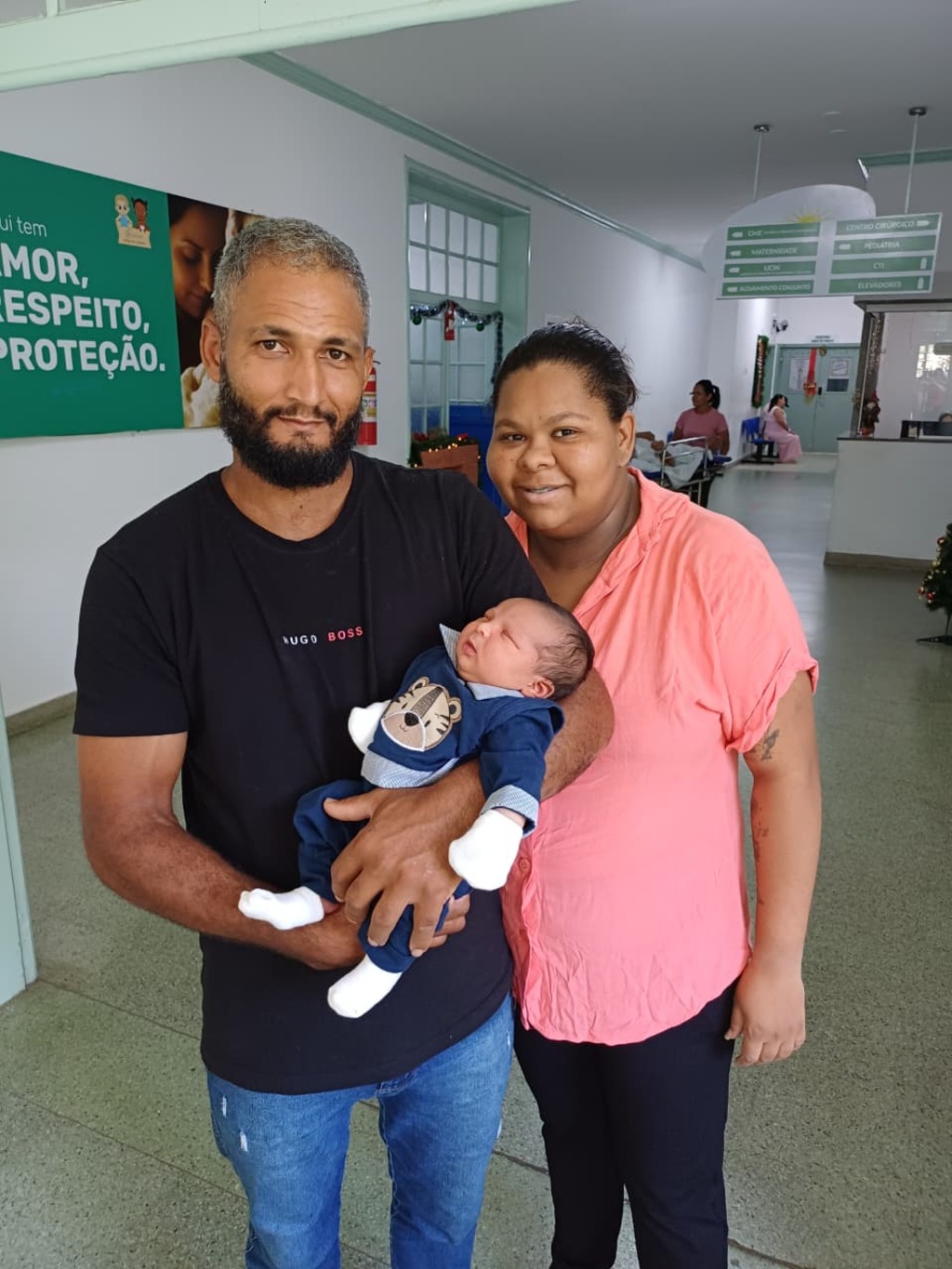 Primeiro bebê do ano no Hospital Margarida é de São Domingos do Prata